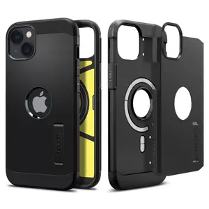 Чехол Spigen ACS04915 Cover для Apple iPhone 14 Plus (6.7") — черный, PC+TPU, подставка