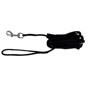 Training lead Trixie 10 m Black Nylon for dog and cat, 5 mm strap