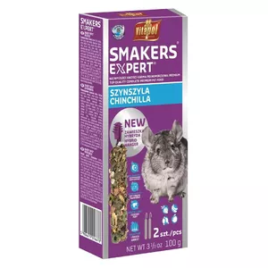 Barība činčillām VITAPOL Smakers Expert 100 g — pilnvērtīgs granulu barības maisījums pieaugušām činčillām