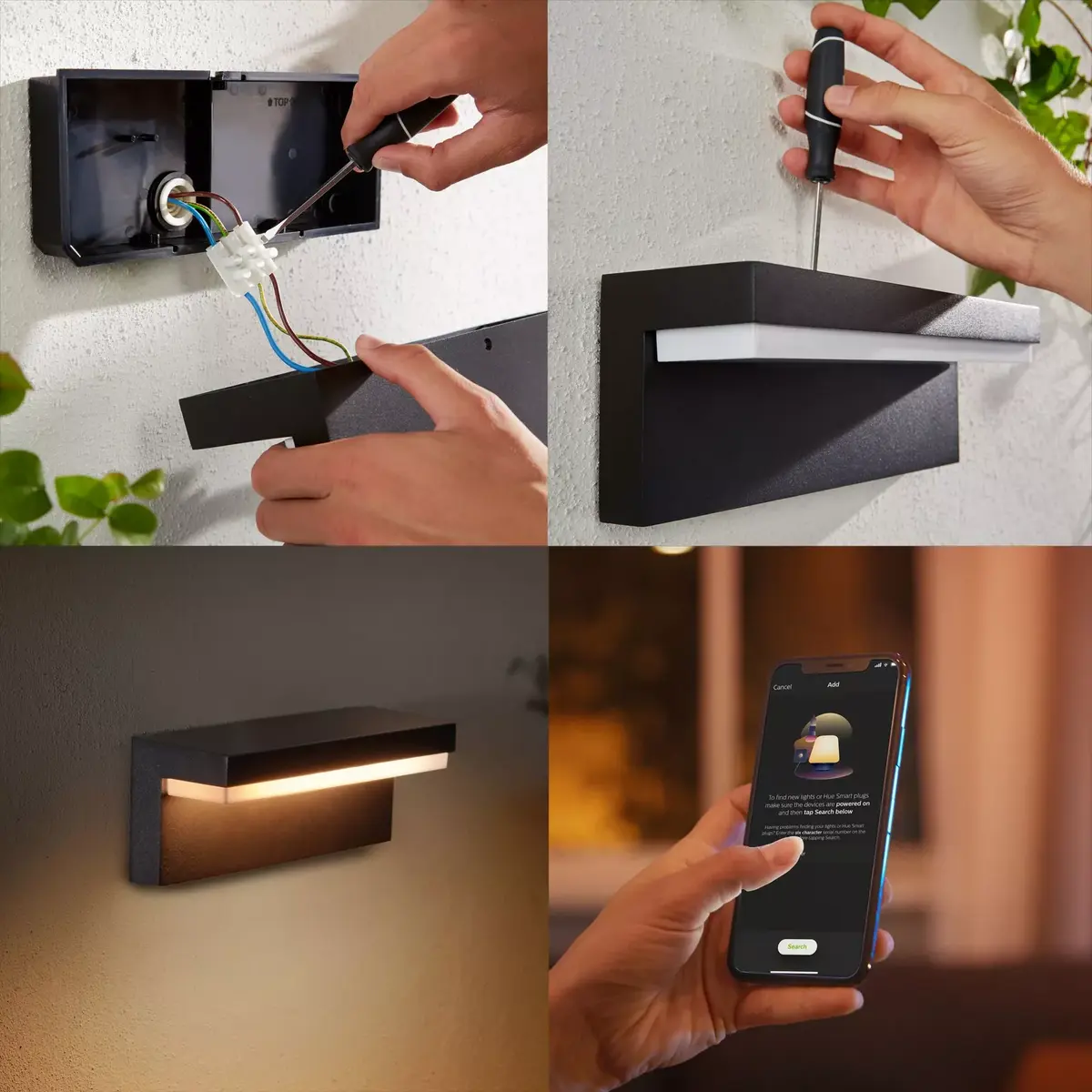 Viedais sienas gaismas Philips Hue Nyro Outdoor Photo 4