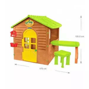 Детский домик садовый со столом и стулом 122x175x120,5 cm 12240