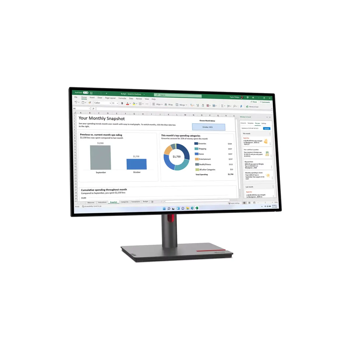 Monitors Lenovo ThinkVision P27h-30 Photo 3