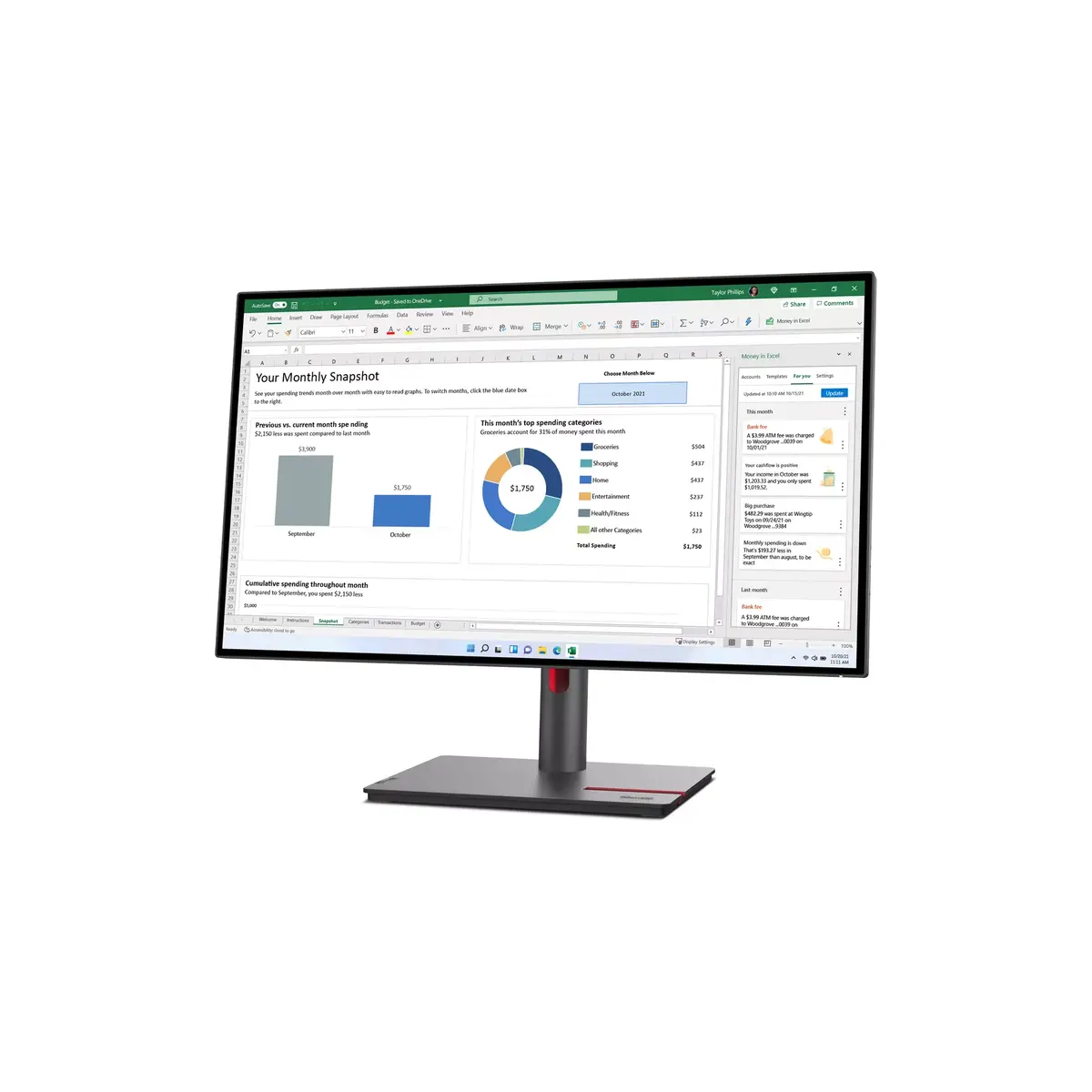 Monitors Lenovo ThinkVision P27h-30 Photo 4