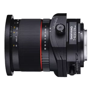 Samyang Tilt/Shift 24mm f/3.5 ED AS UMS, Nikon AE SLR Plats objektīvs Melns