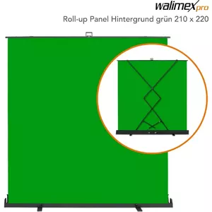 Roll-up panel mantona 210 x 220 cm green backdrop panel for photography and video