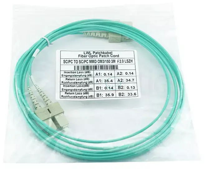 Duplex LWL Patchkabel BlueOptics SC-SC OM3 2 Meter Photo 5