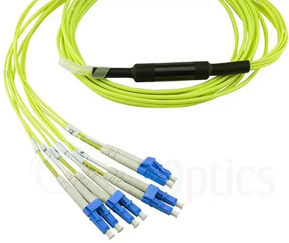 Оптоволоконный кабель BlueOptics CBL-MPO12-4LC-SMF-10M Photo 2