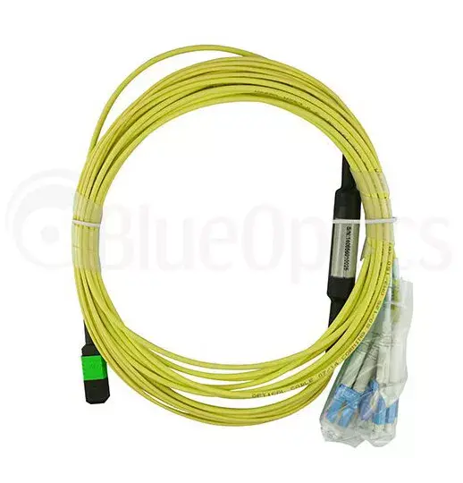 Оптоволоконный кабель BlueOptics CBL-MPO12-4LC-SMF-10M Photo 6