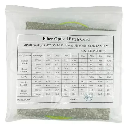 InfiniBand fibre optic cable BlueOptics CBL-MPO12-4LC-SMF-1M Photo 8