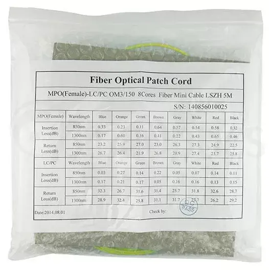 InfiniBand fibre optic cable BlueOptics CBL-MPO12-4LC-SMF-7M-BO Photo 8