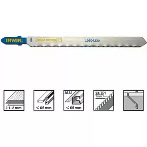 Полотна для электролобзика Irwin 10504230 132 мм, 24 TPI, 5 шт., для металла, Т-Хвост
