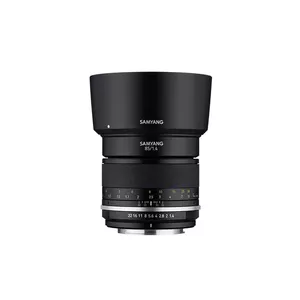 Pilnformāta objektīvs Samyang MF 85mm F1.4 MK2 priekš MILC, 9 elementi/7 grupas, filtrs 72 mm, garums 101 mm, melns