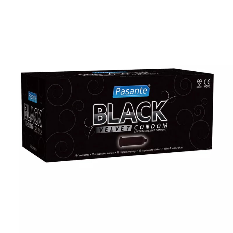 Prezervatīvs PASANTE Black Velvet 55 mm
