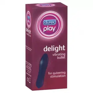 Personīgais masieris Durex Play Delight — melns, taisna forma masturbācijai