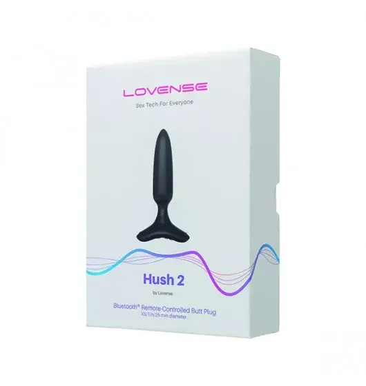 Lovense Hush 2 Butt Plug - Black Silicone Photo 5