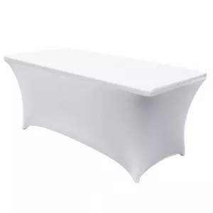 Table cover GreenBlue GB371 180×75×74 cm Spandex White – fitted protective tablecloth