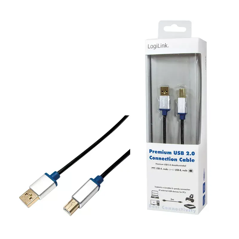 USB Cable LogiLink 2m USB2.0-A/USB2.0-B Photo 4