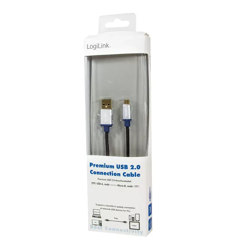 USB Cable LogiLink 1m USB2.0-A/USB2.0 Micro-B Photo 3