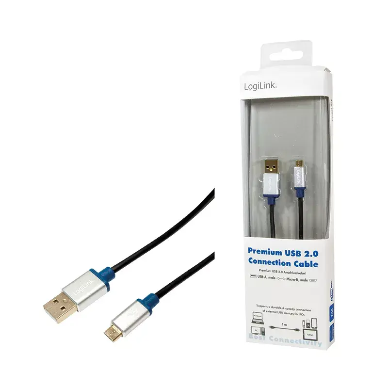 USB Cable LogiLink 1m USB2.0-A/USB2.0 Micro-B Photo 4