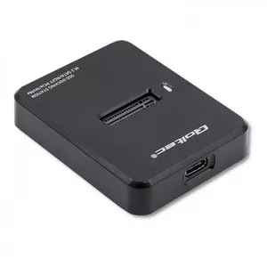 Корпус для SSD QOLTEC 50313 чёрный — M.2 (22×80 / 22×110) PCIe и SATA, USB Type-C (USB 2.0 / 3.2 Gen2)