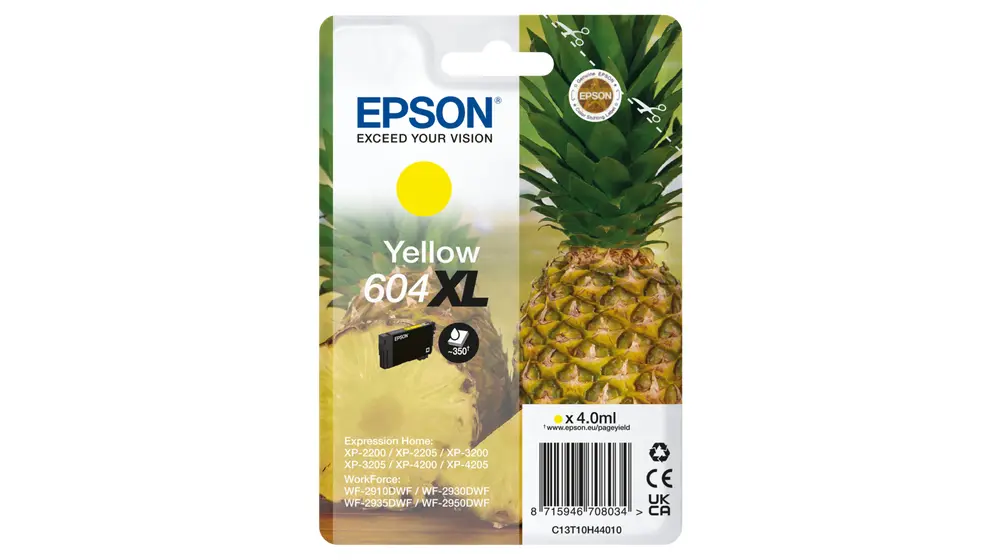 Epson 604XL liela apjoma dzeltena tintes