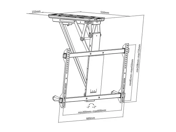 Ceiling mount MULTIBRACKETS M motorized 32"–70" Photo 36