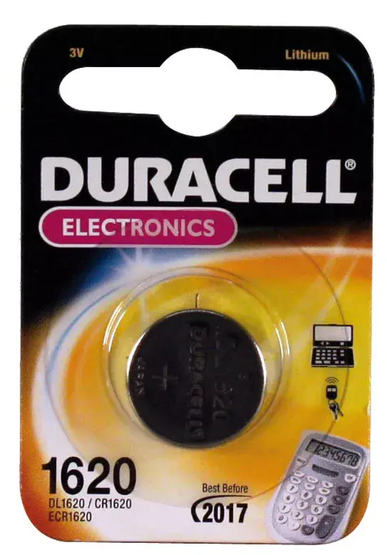 Duracell CR1620 3V Litija pogveida vienreizējās