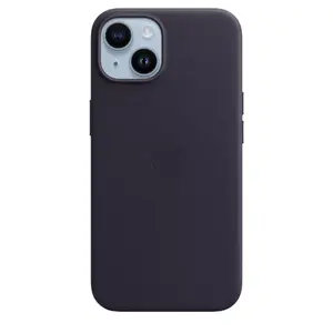Кожаный чехол MagSafe для Apple iPhone 14 — фиолетовый, для 6,1"