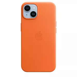 Чехол Apple iPhone 14 Leather Case with MagSafe Оранжевый