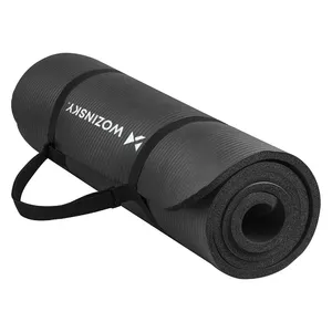Exercise and yoga mat Wozinsky 181 x 63 x 1 cm, black