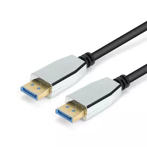 DisplayPort v2.0 cable MONTIS MT039-1.8, 1.8 m, DisplayPort–DisplayPort, 6 mm diameter, black/silver