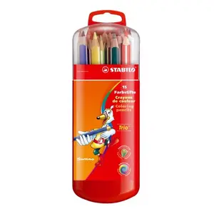 Stabilo Trio mehānisko krāsu zīmuli komplekts — 15 gab., vada diametrs 4.2 mm, daudzkrāsains