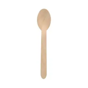 Disposable soup spoon Papstar 89119 Wood Natural 160 mm 100 pcs