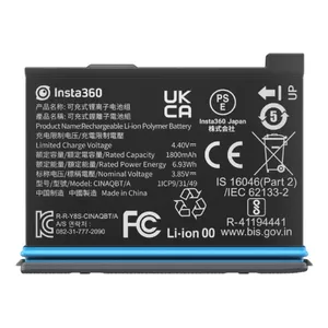 Camera battery Insta360 CINAQBT/A Lithium-Ion 1800 mAh Black