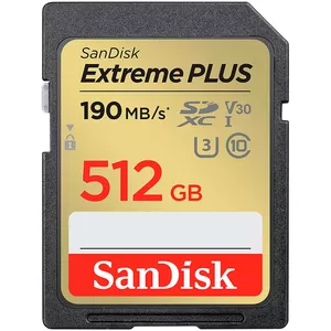 SanDisk Extreme PLUS 512GB SDXC 190MB/s UHS-I (SDSDXWV-512G-GNCIN)