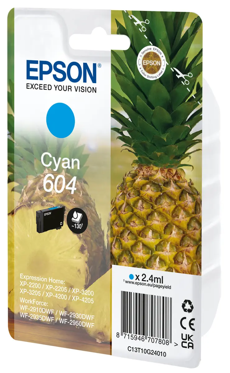 Epson 604 Oriģinālā ciāna krāsas tintes