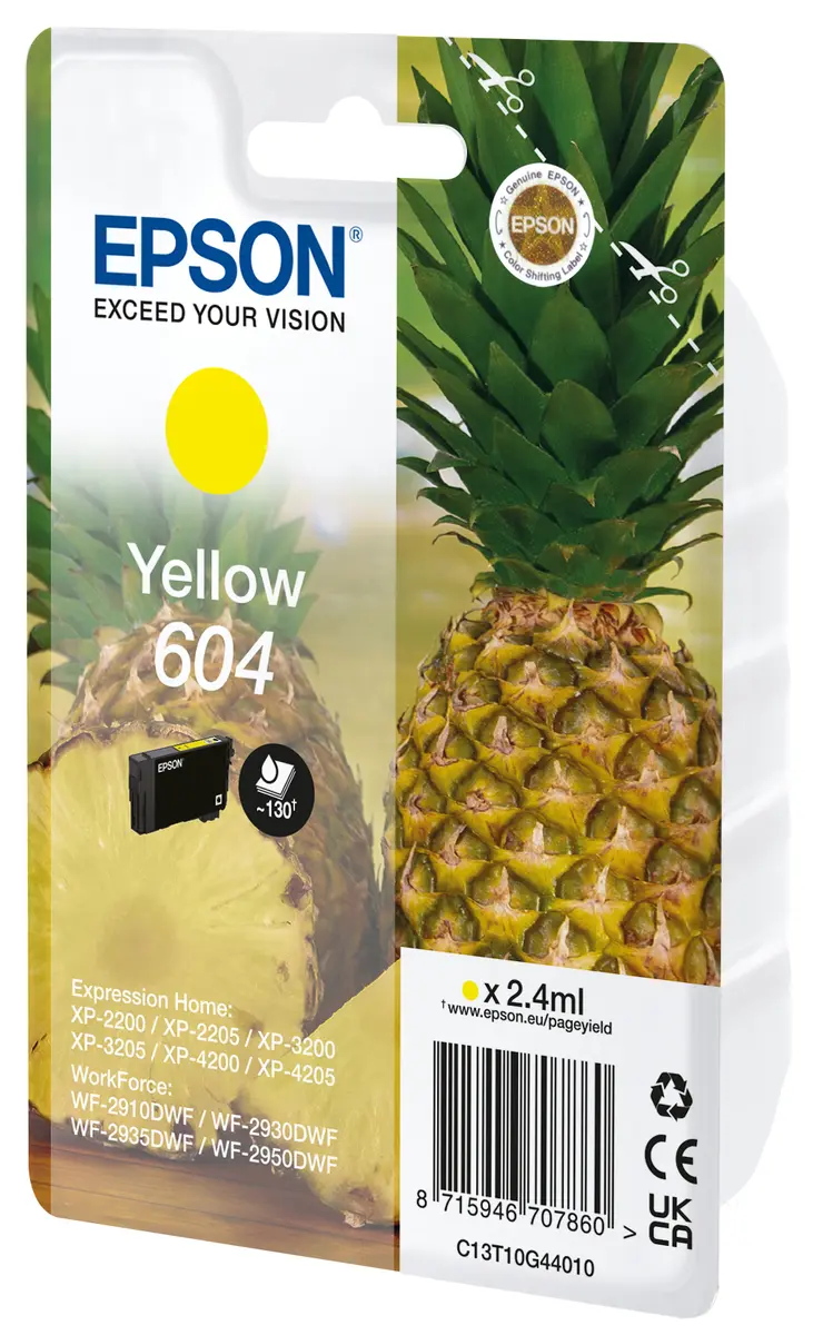 Epson 604 Oriģināls dzeltenās krāsas tintes