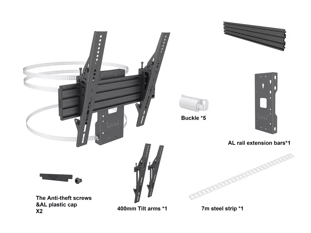 MULTIBRACKETS Pro Series M sienas kolonveids 32–65" Photo 7