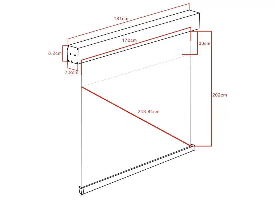 MULTIBRACKETS Multibrackets M 1:1 Manual 172x172 cm screen Photo 2