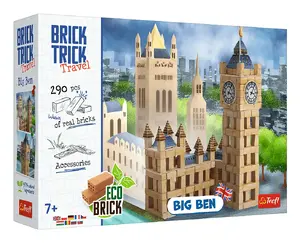 Trefl Brick Trick Travel - Big Ben Konstruktors, Koks, 290 detaļas, Ieteicamais vecums no 7 gadiem