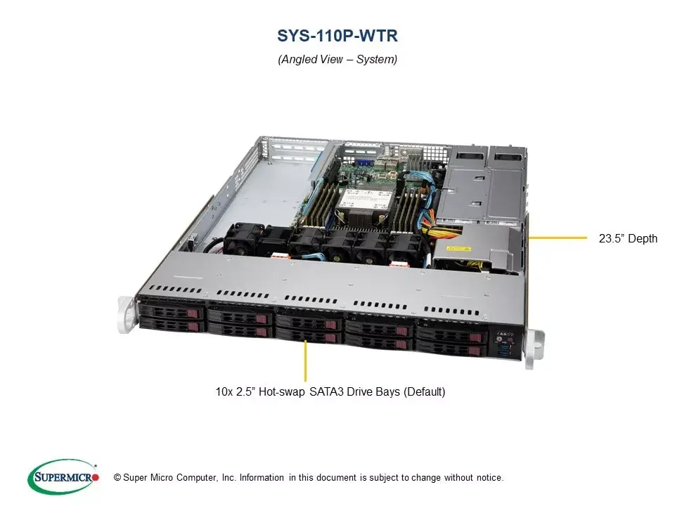 Supermicro SYS-110P-WTR server SYS-110P-WTR Photo 2
