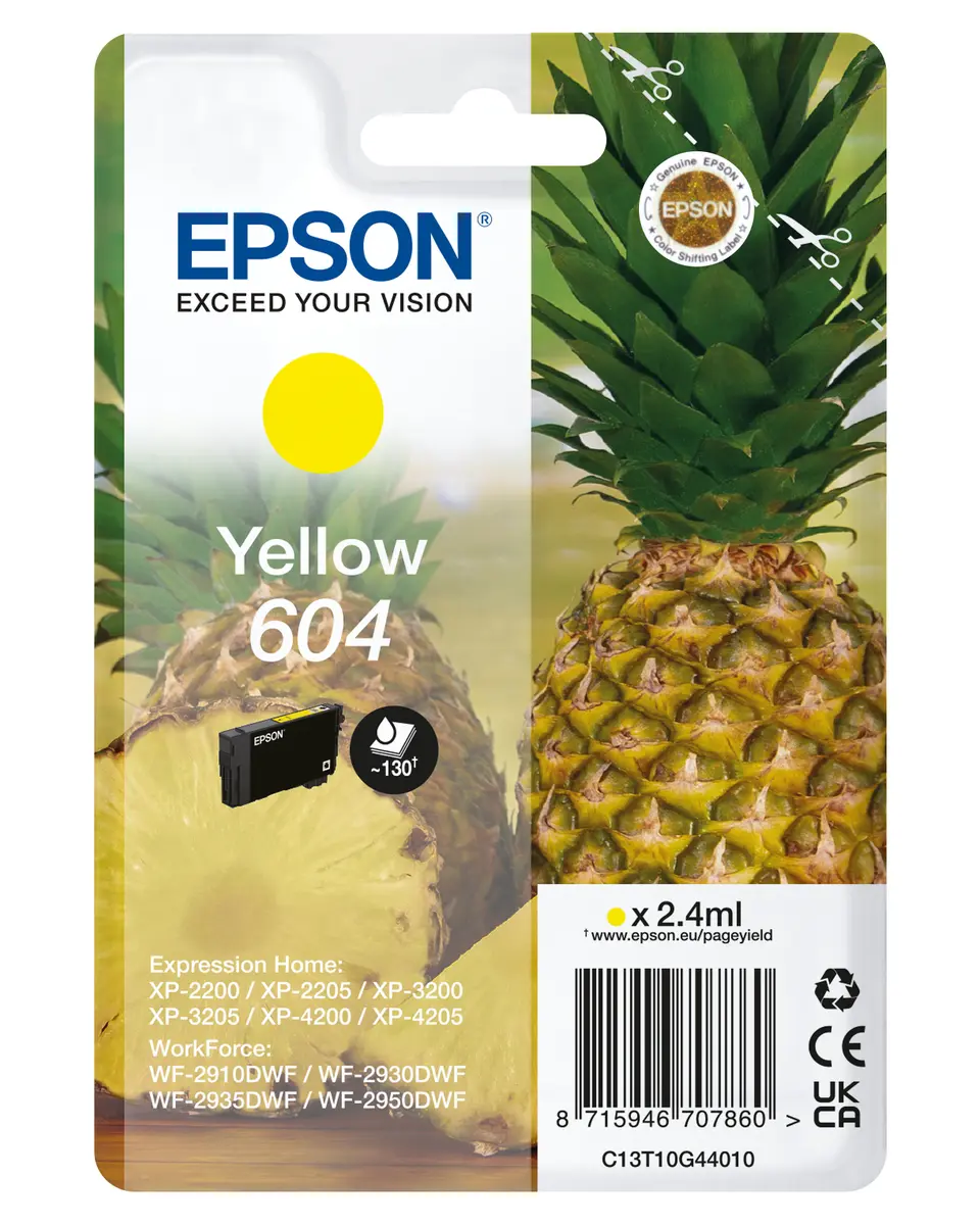 Epson 604 oriģinālais dzeltenais tintes kasetne