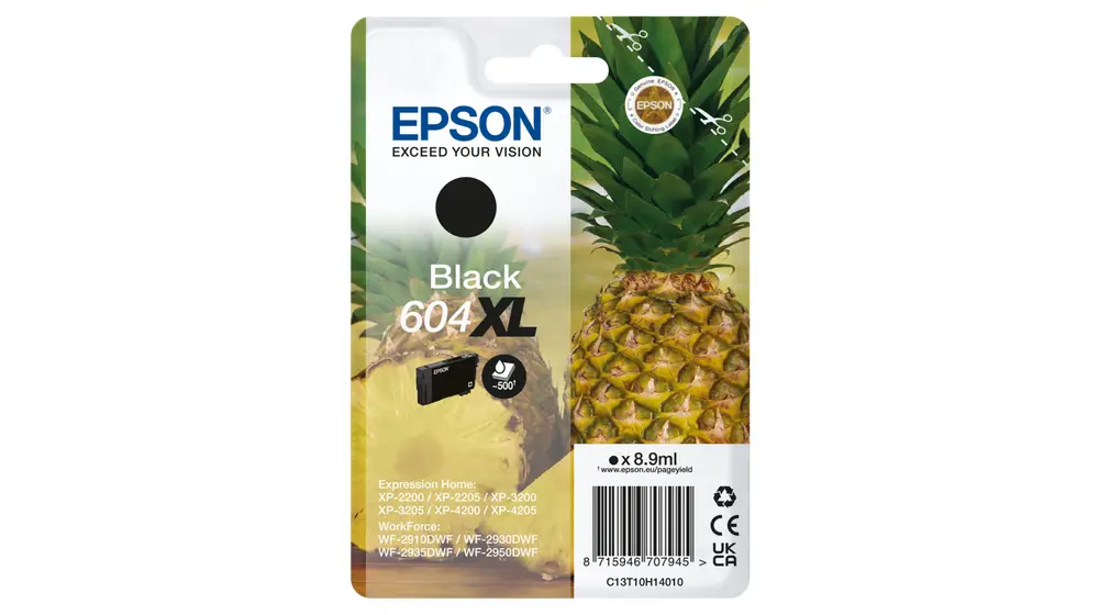 Oriģinālais melnās tintes kasetne Epson 604XL