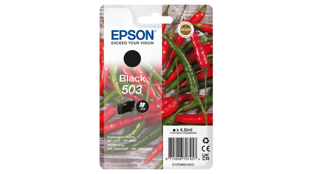 Epson 503 oriģinālais melnās tintes kasetnes