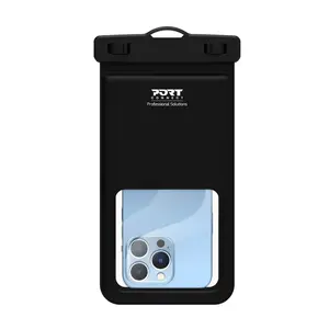 Pouch case Port Designs 901884 mobile phone case 17 cm 6.7 inch Black Transparent