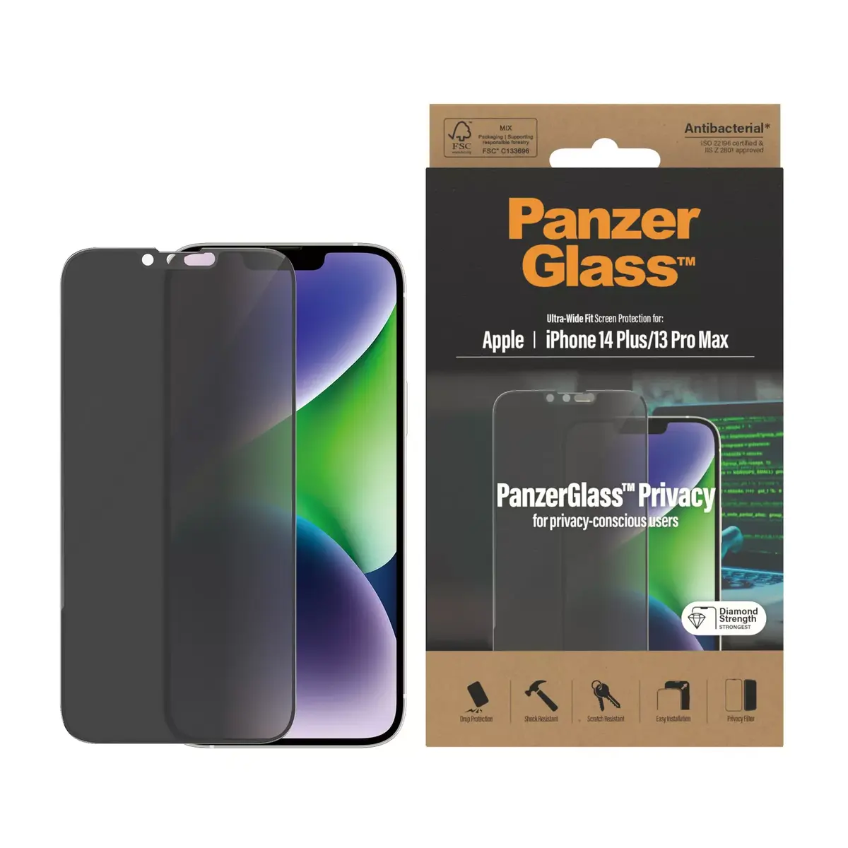 Privātuma aizsargstikls PanzerGlass Apple iPhone 14 Plus 13 Pro Max Photo 2