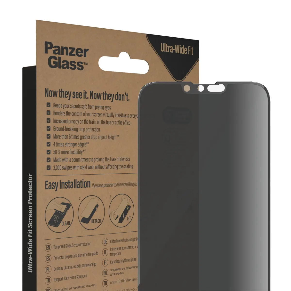 Защитное стекло PanzerGlass Privacy для iPhone 14 Plus / 13 Pro Max Photo 6