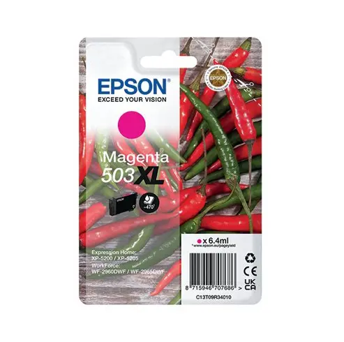 Epson 503XL oriģinālā purpursarkana tintes kasetne