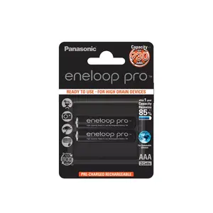 Перезаряжаемая батарея Panasonic AAA 930mAh 1.2В, 2 шт.