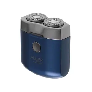 Роторная бритва Adler AD 2937, 2 вращающиеся головки, аккумулятор Li-Ion 250 мА·ч, моющаяся, беспроводная, синяя